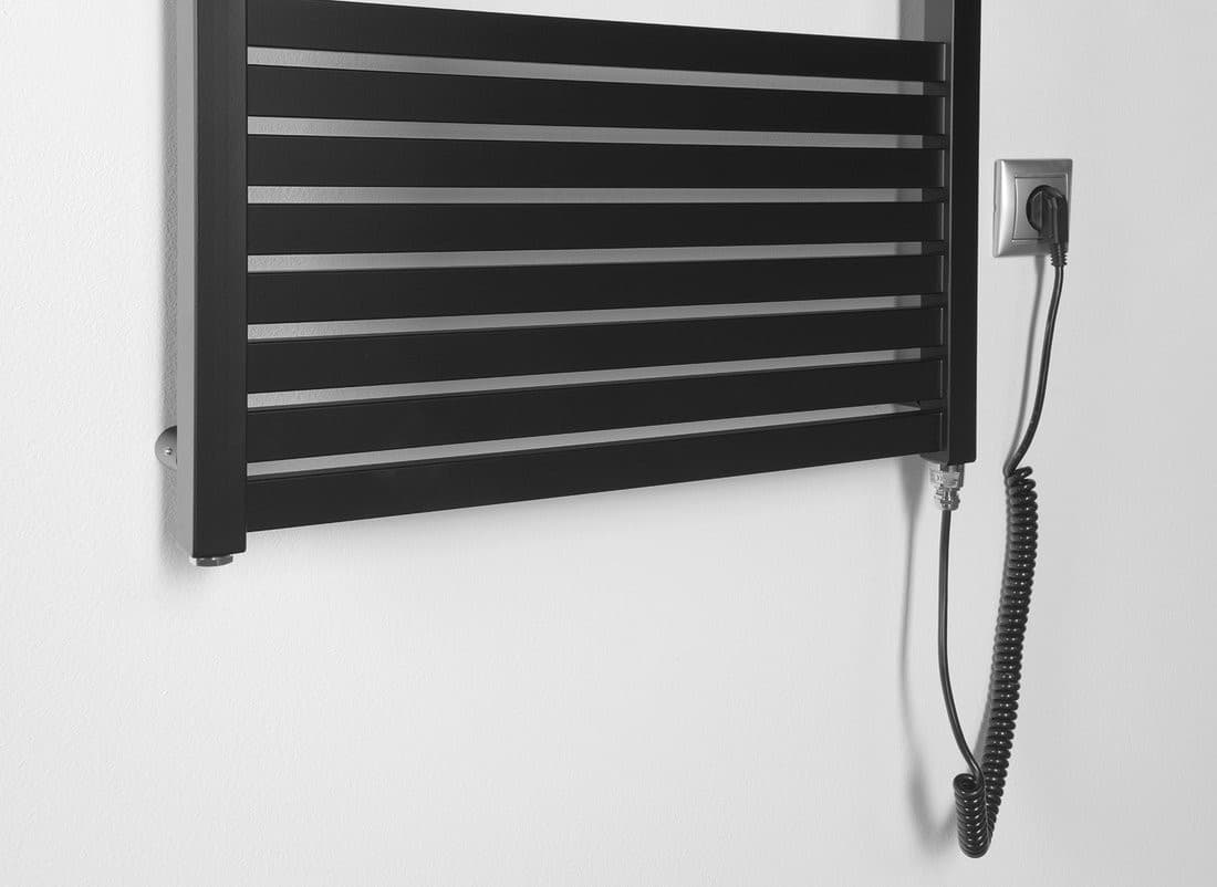 TONDI-E grzejnik elektryczny 450x1690 mm, 600 W, czarny mat