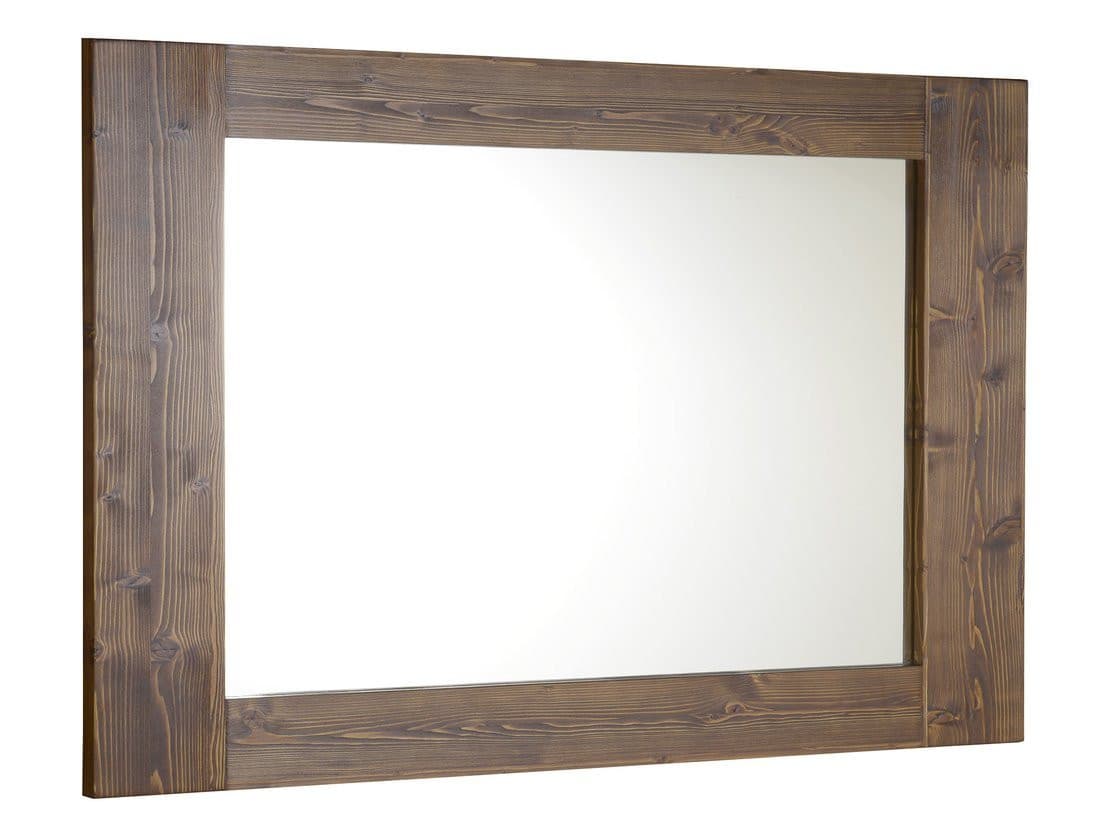 BRAND lustro w drewnianej ramie 100x80cm, świerk bejcowany