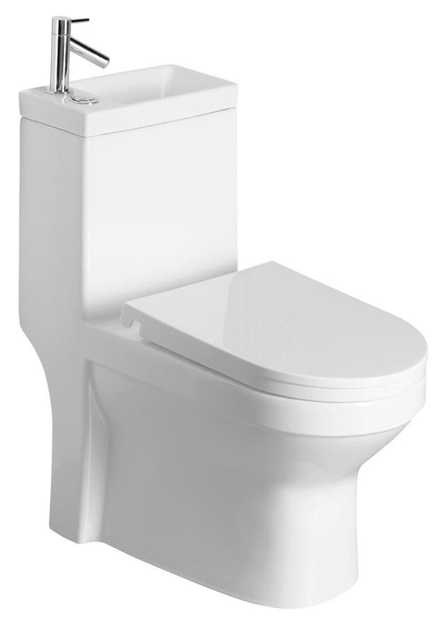 HYGIE kompakt WC z umywalką , odpływ poziomy/pionowy, biały