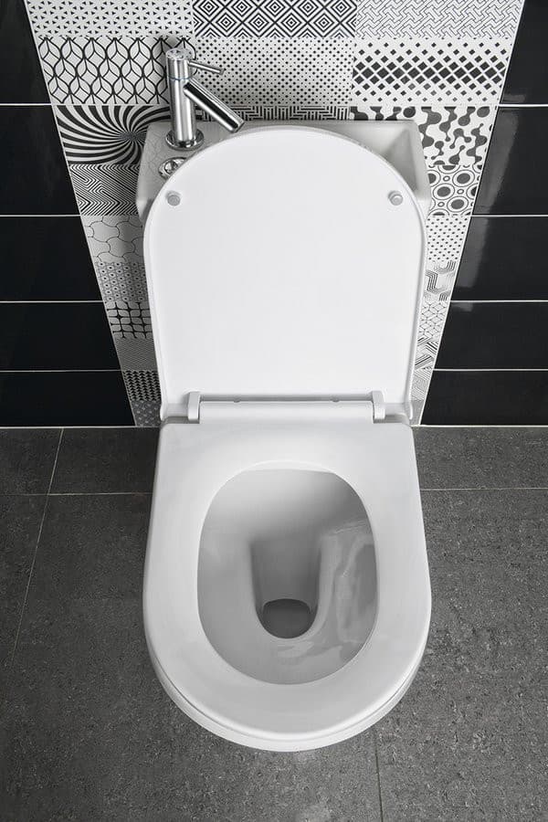 HYGIE kompakt WC z umywalką , odpływ poziomy/pionowy, biały