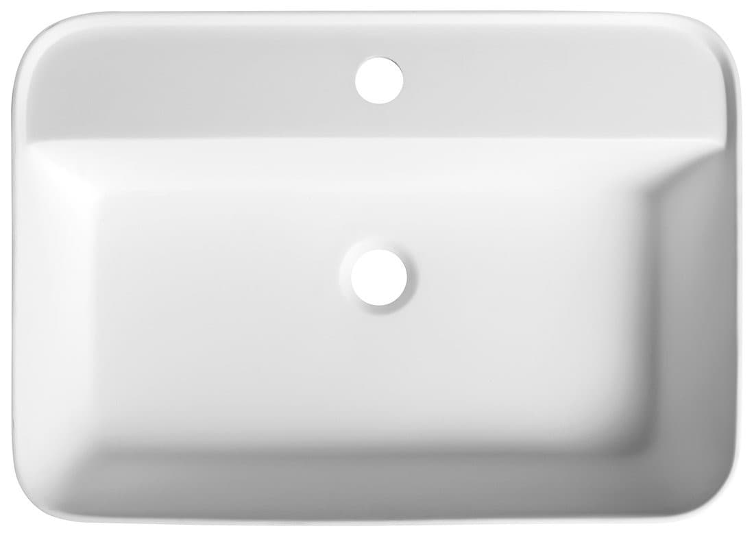 BRAHEA umywalka półwpuszczana, Rockstone, 55x39 cm, biały mat
