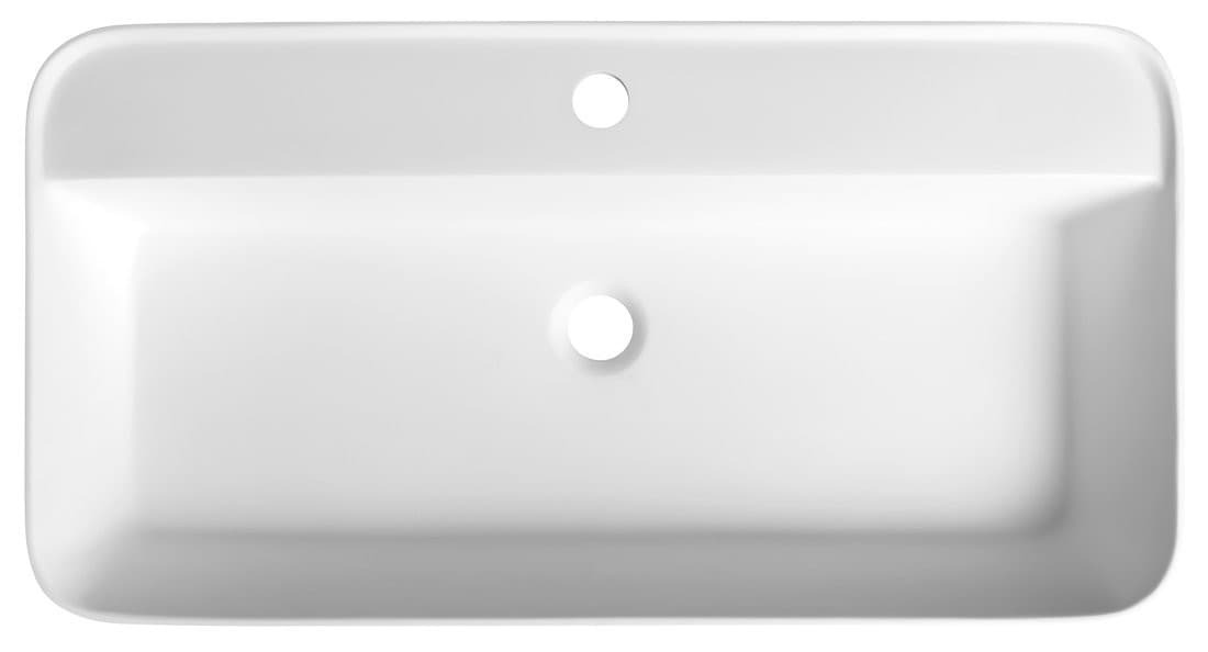 BRAHEA umywalka półwpuszczana, Rockstone, 75x39 cm, biały mat
