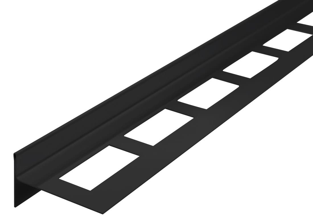 Listwa spadowa lewa, wysokość 10mm, długość 1000mm, czarny mat