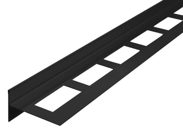 Listwa spadowa lewa, wysokość 10mm, długość 1000mm, czarny mat