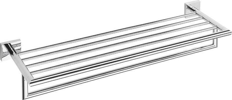 X-SQUARE półka na ręczniki z relingiem 655x110x215mm, chrom