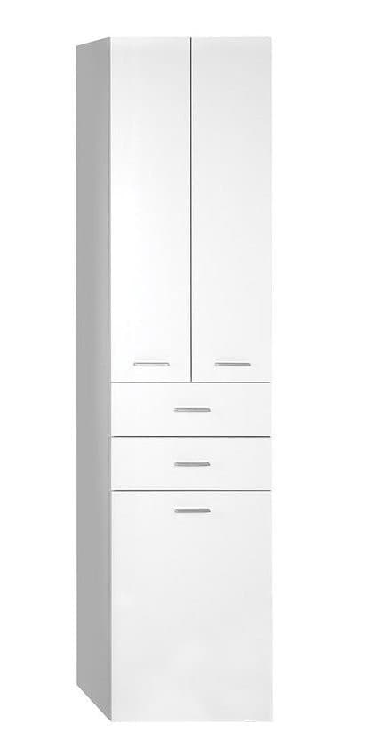 ZOJA/KERAMIA FRESH szafka wysoka z koszem, 50x184x29cm, biała