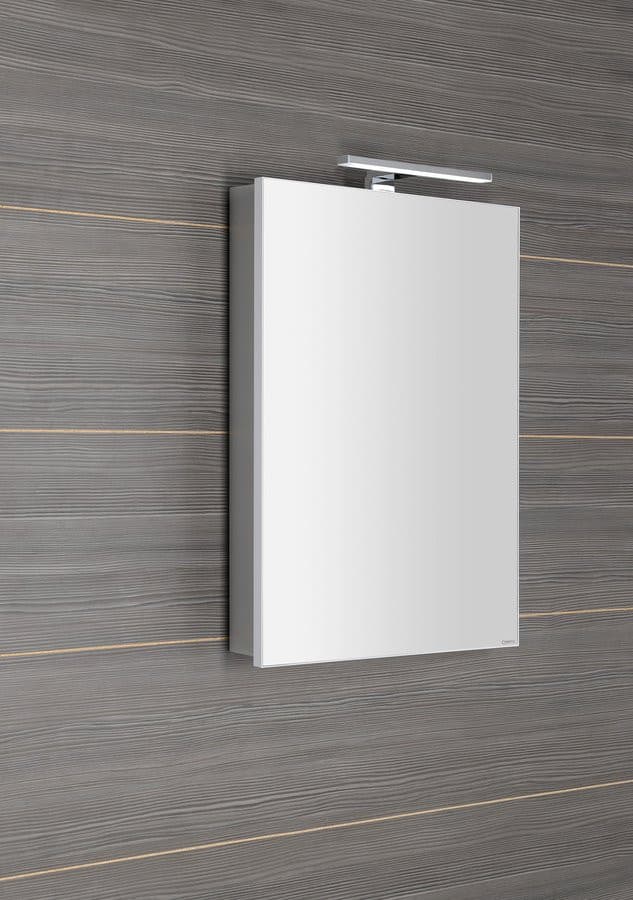 GRETA szafka z lustrem, oświetlenie LED, 50x70x14cm, biały mat