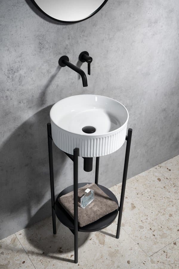 PICOBELLO umywalka ceramiczna nablatowa średnica 37cm, biały