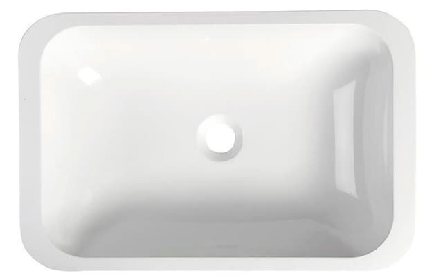 KAMA umywalka kompozytowa 50x26cm, biała, wpuszczana w blat