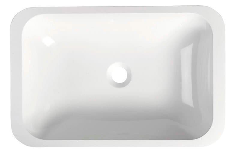 JAPURA umywalka kompozytowa 55x36cm, biała, wpuszczana w blat