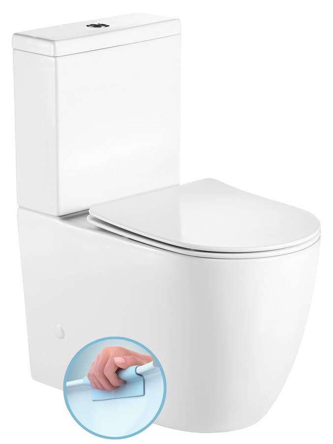 INFINITY RIMLESS komplakt WC, odpływ poziomy/pionowy, biały