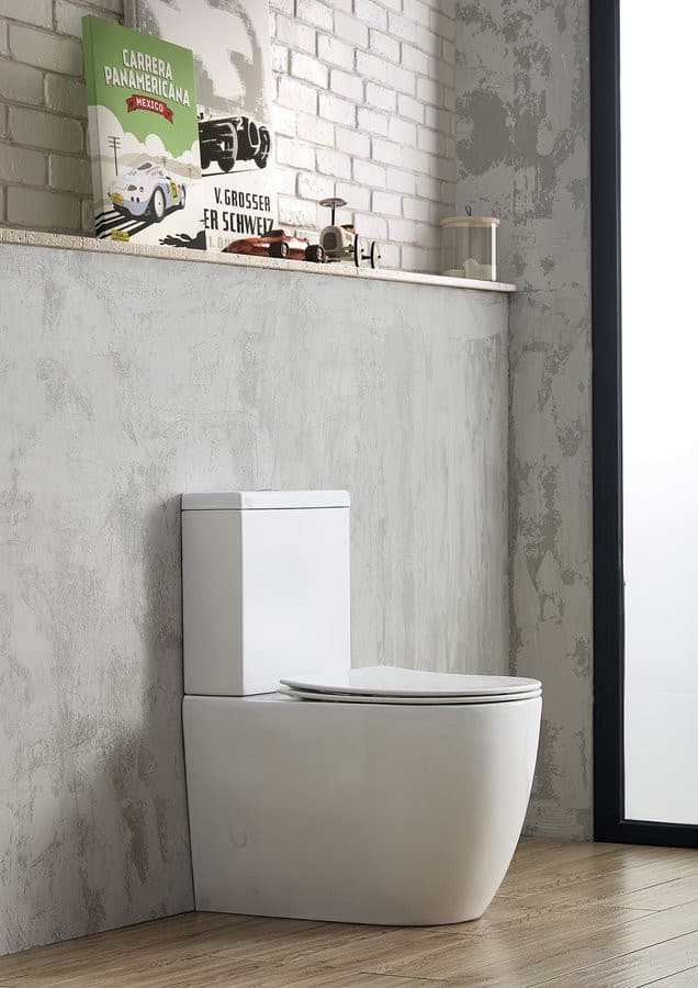 INFINITY RIMLESS komplakt WC, odpływ poziomy/pionowy, biały