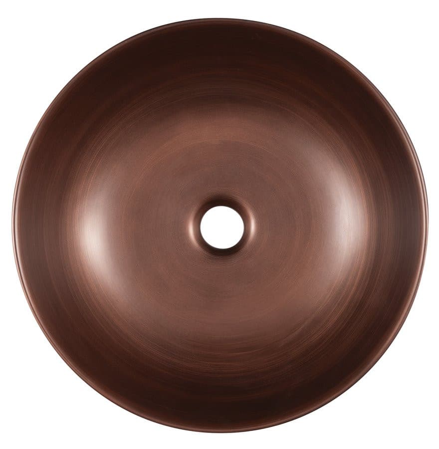 PRIORI umywalka ceramiczna nablatowa, średnica 41,5cm, miedź