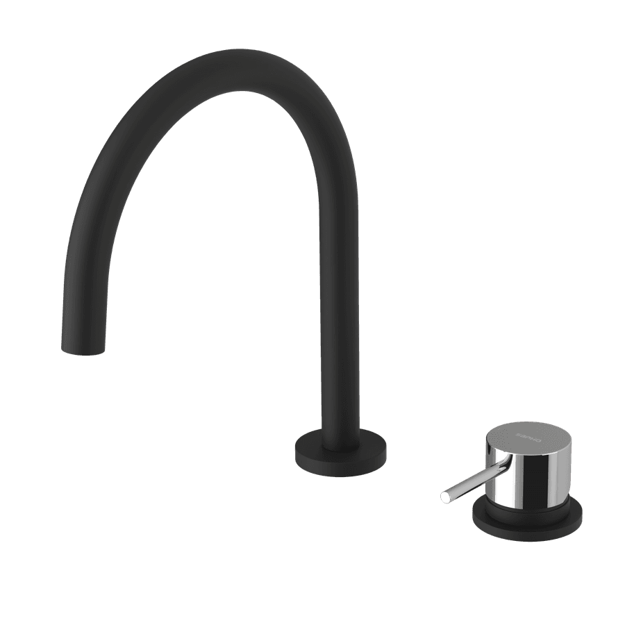 ULTRAMIX dwuelementowa bateria umywalkowa, czarny mat/chrom
