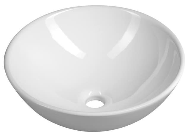 Umywalka ceramiczna nablatowa, średnica 40cm, biały