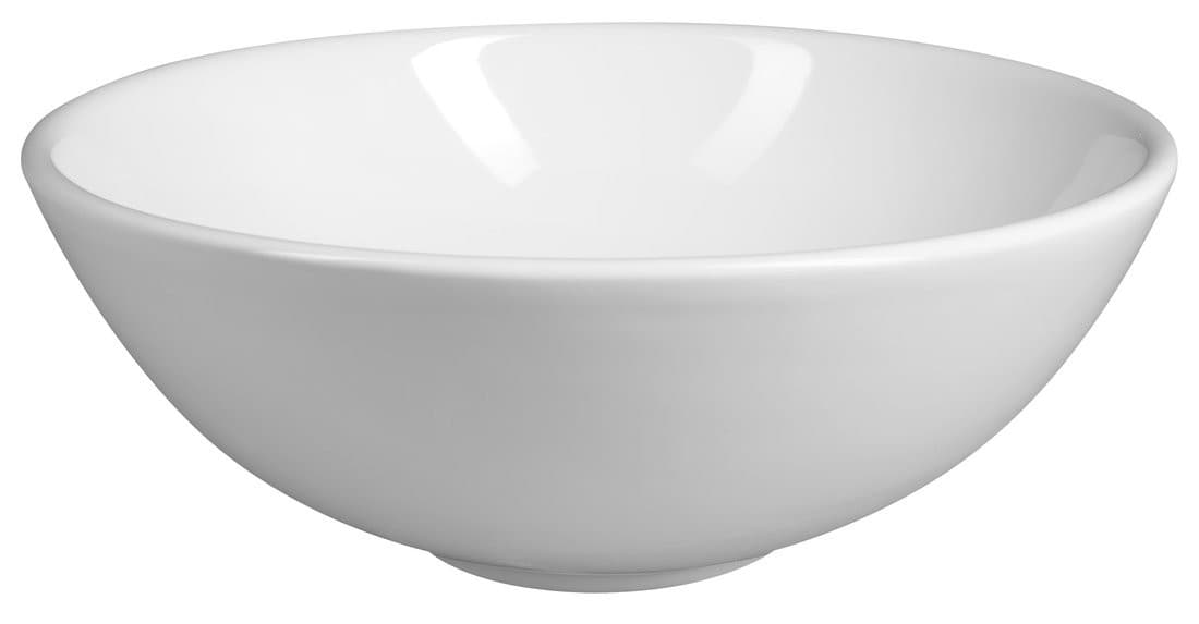 Umywalka ceramiczna nablatowa, średnica 40cm, biały