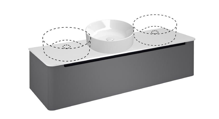 KERALA szafka pod umywalkę 100x35x47,5cm, 1 szuflada, agila