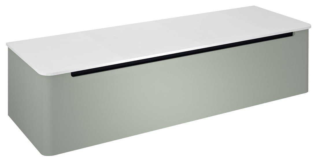 KERALA szafka pod umywalkę 140x35x47,5cm, 1 szuflada, verde