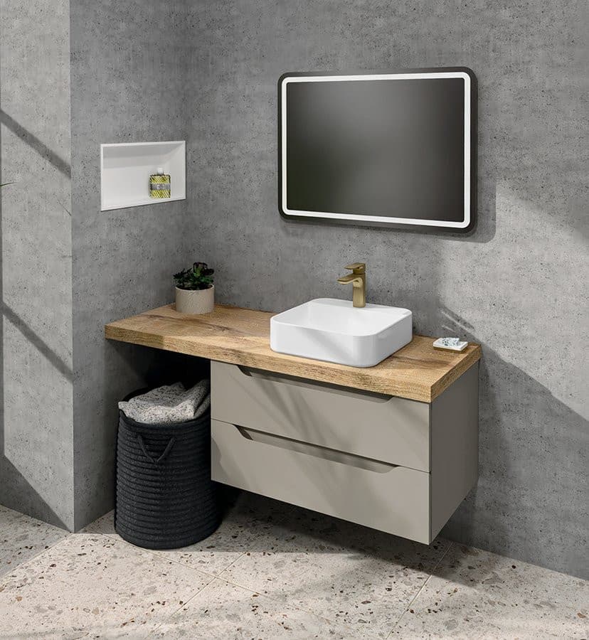 AVICE blat pod umywalkę 150,7x48,8cm, grubość 5cm, dąb Rover