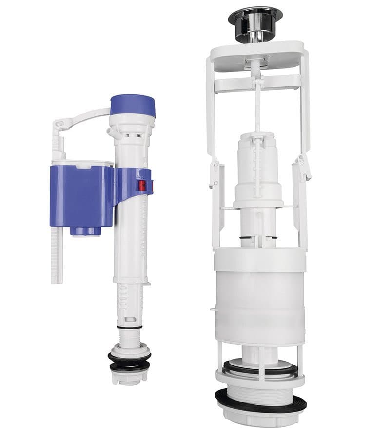 DUAL Mechanizm spłukujący z podwójnym przyciskiem, 1/2&quot;,chrom,