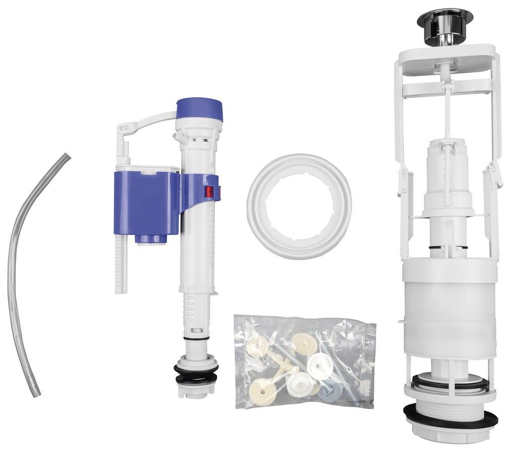DUAL Mechanizm spłukujący z podwójnym przyciskiem, 1/2&quot;,chrom,