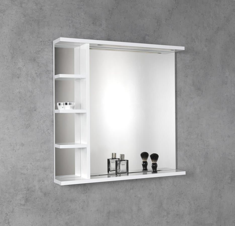 KORIN lustro z oświetleniem LED i półkami 70x70x12cm