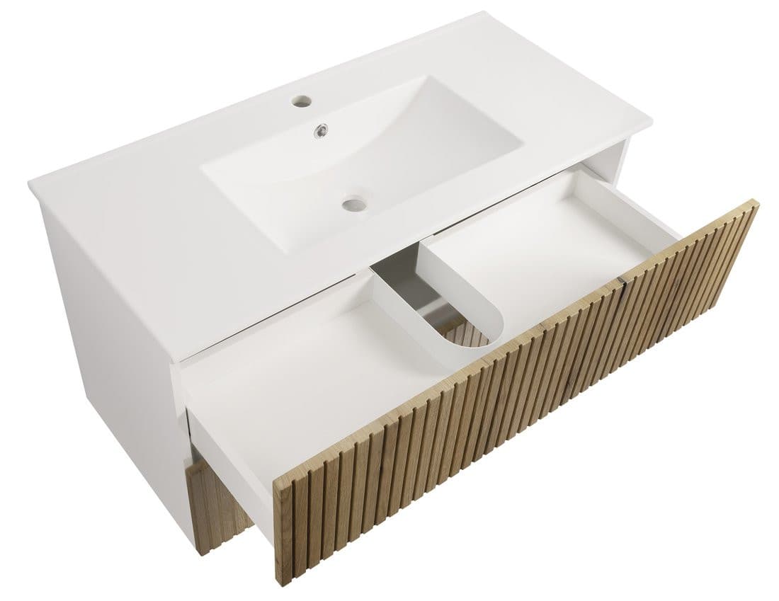 PANEDA STRIP szafka umywalkowa 99,5x55x45,2cm, dąb emporio