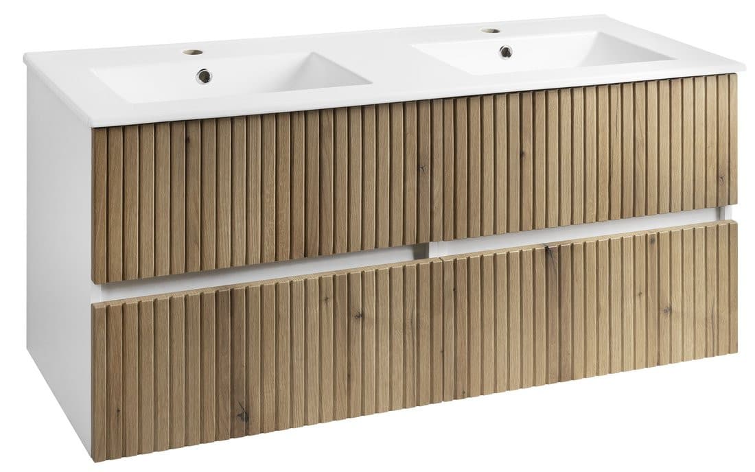 PANEDA STRIP szafka umywalkowa 119x55x45,2cm, dąb emporio