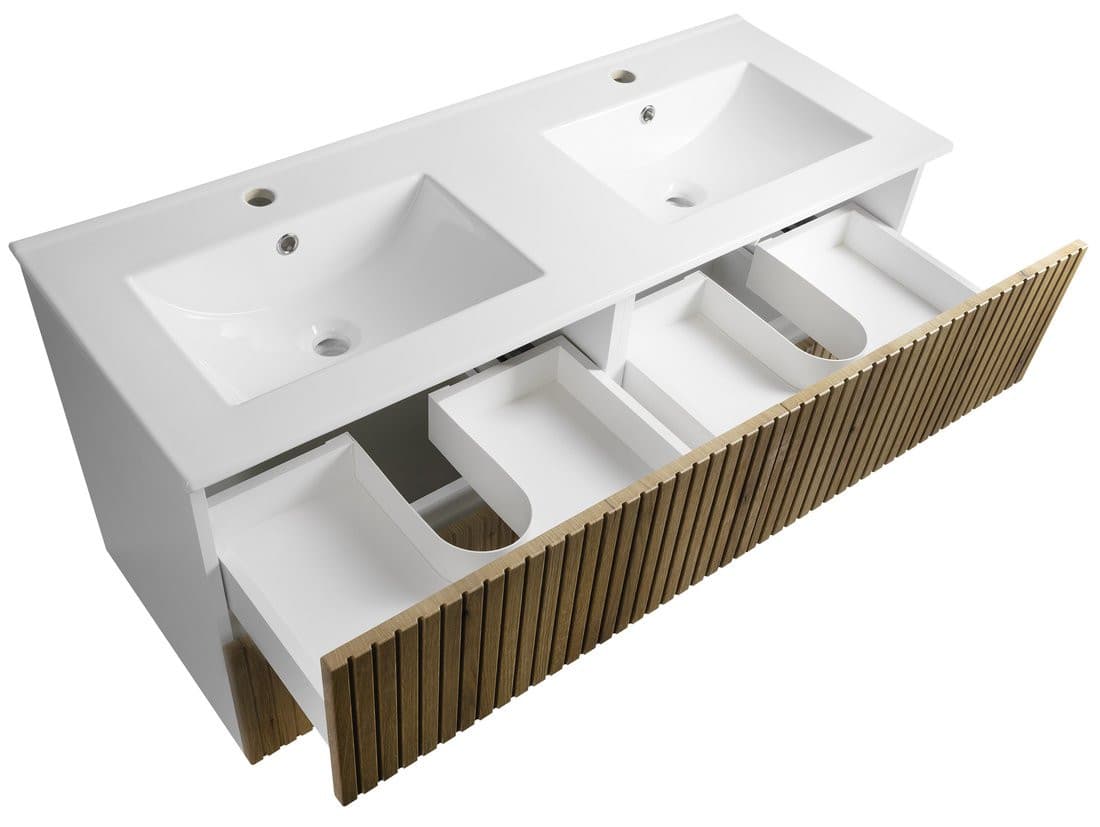 PANEDA STRIP szafka umywalkowa 119x55x45,2cm, dąb emporio