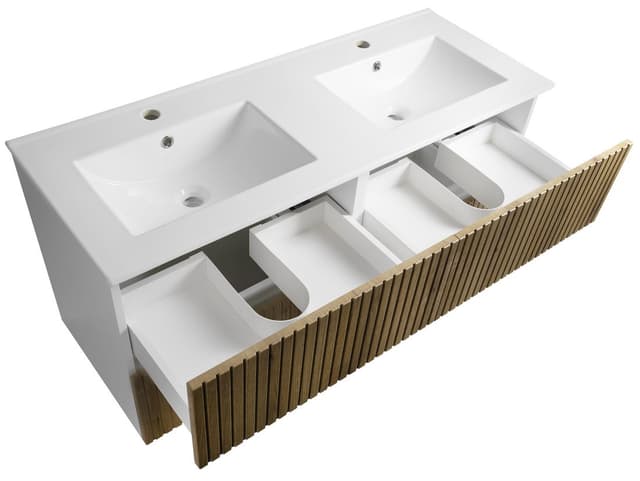 PANEDA STRIP szafka umywalkowa 119x55x45,2cm, dąb emporio