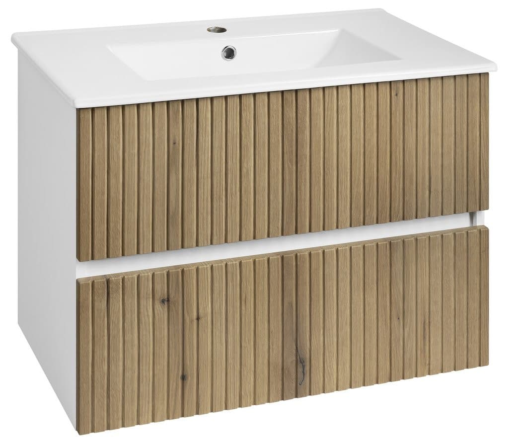 PANEDA STRIP szafka umywalkowa 74,5x55x45,2cm, dąb emporio