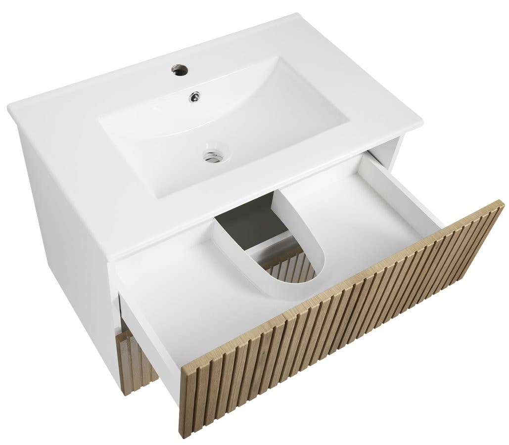 PANEDA STRIP szafka umywalkowa 74,5x55x45,2cm, dąb emporio