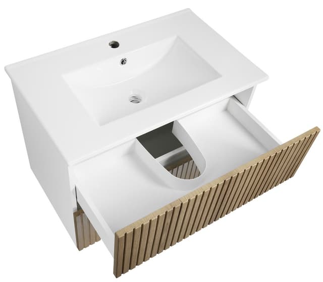 PANEDA STRIP szafka umywalkowa 74,5x55x45,2cm, dąb emporio
