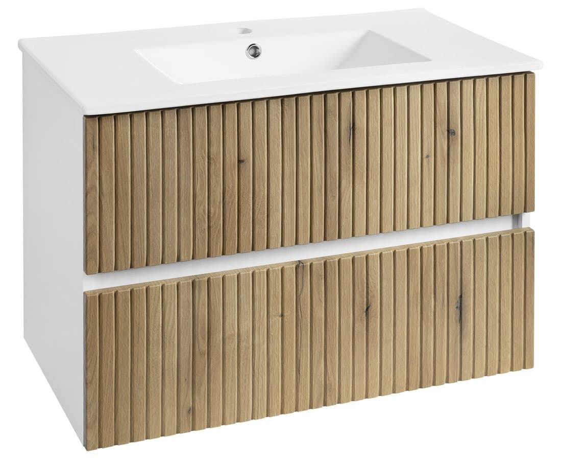 PANEDA STRIP szafka umywalkowa, 79,5x55x45,2cm, dąb emporio