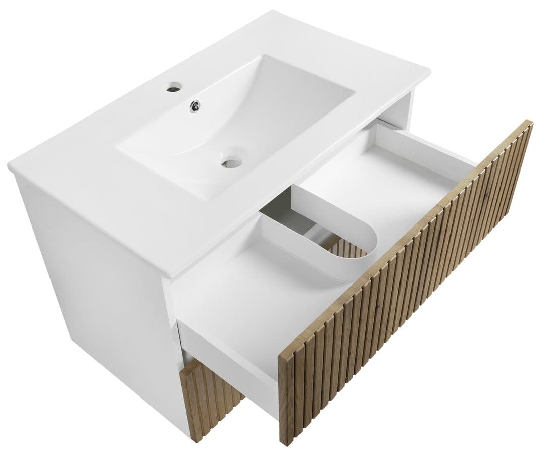 PANEDA STRIP szafka umywalkowa, 79,5x55x45,2cm, dąb emporio