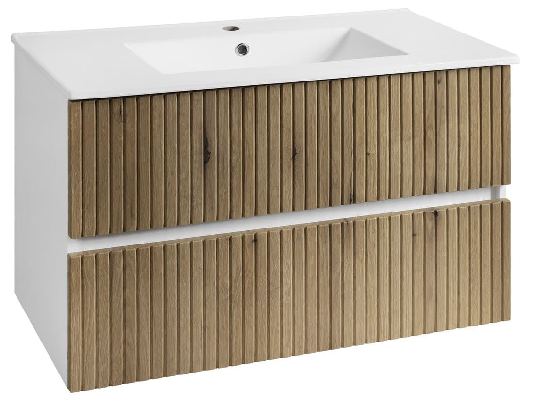 PANEDA STRIP szafka umywalkowa 89,5x55x45,2cm, dąb emporio