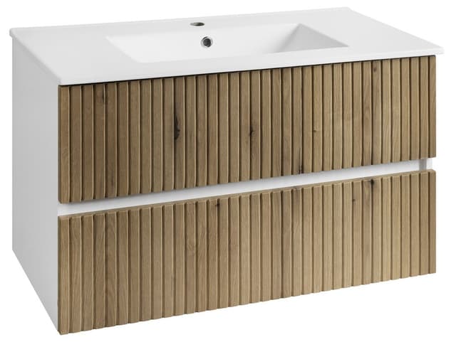 PANEDA STRIP szafka umywalkowa 89,5x55x45,2cm, dąb emporio