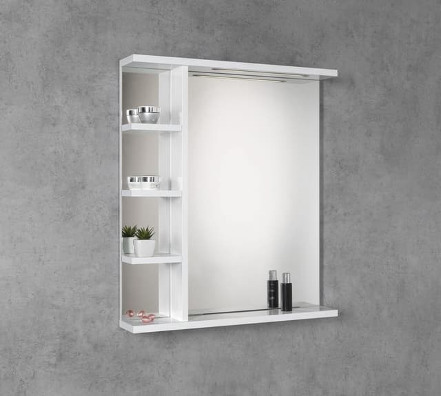 KORIN STRIP lustro z oświetleniem LED i półkami 60x70x12cm