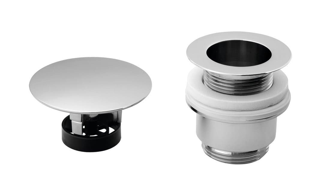 Korek umywalkowy 5/4“, niezamykany, duży grzybek, 30-45mm, chrom
