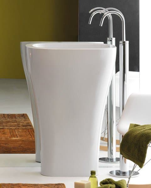 AQUATECH umywalka ceramiczna wolnostojąca 60x85x40cm, biały