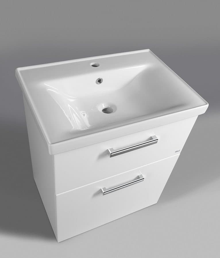 VEGA szafka umywalkowa 62x72,6x43,6cm, 2 szuflady, biała