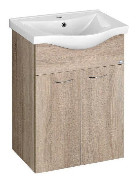KERAMIA FRESH szafka umywalkowa 51,1x74x34cm, dąb platin