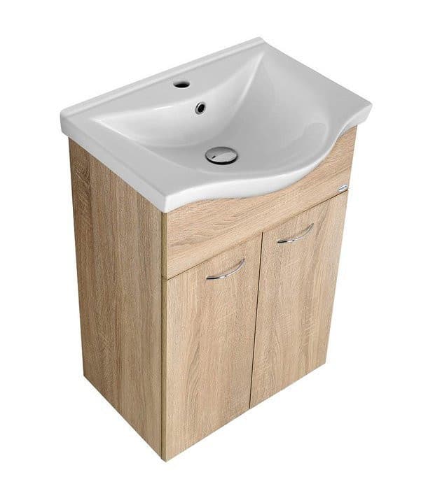 KERAMIA FRESH szafka umywalkowa 51,1x74x34cm, dąb platin