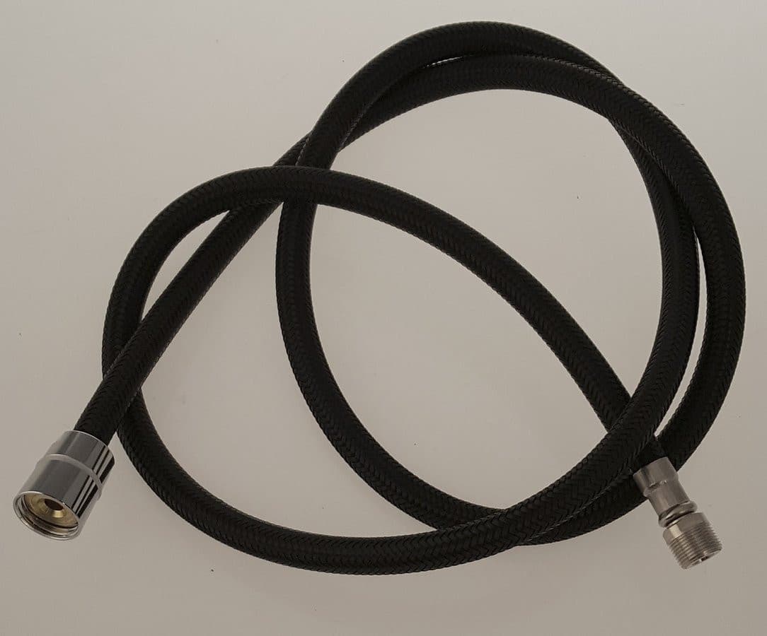 Wąż do pryszniców wysuwanych, F1/2&quot;-M1/4&quot;,150cm, czarny