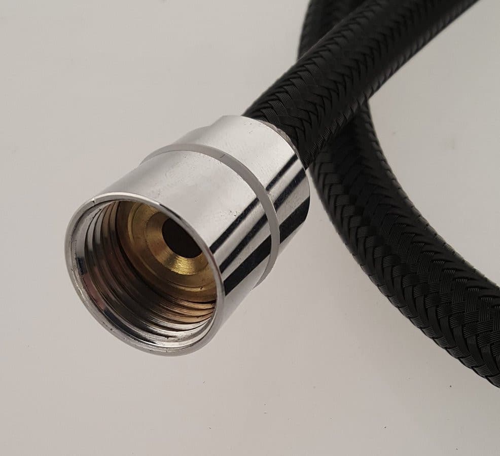 Wąż do pryszniców wysuwanych, F1/2&quot;-M1/4&quot;,150cm, czarny