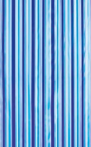 Zasłonka prysznicowa 180x180cm, winyl, kolor niebieski, paski
