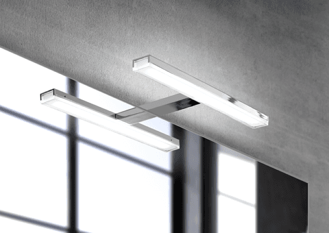 ESTHER oświetlenie LED ścienne, 6 W, 280x62x131 mm, IP44, chrom