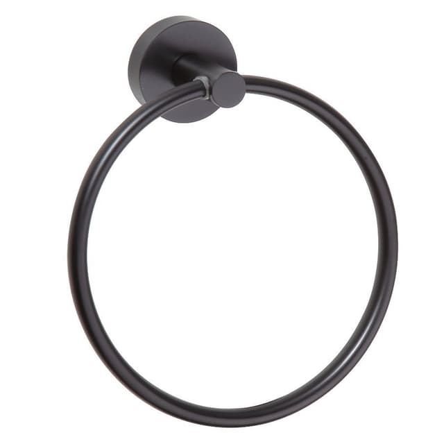 X-ROUND BLACK wieszak na ręczniki koło, czarny mat