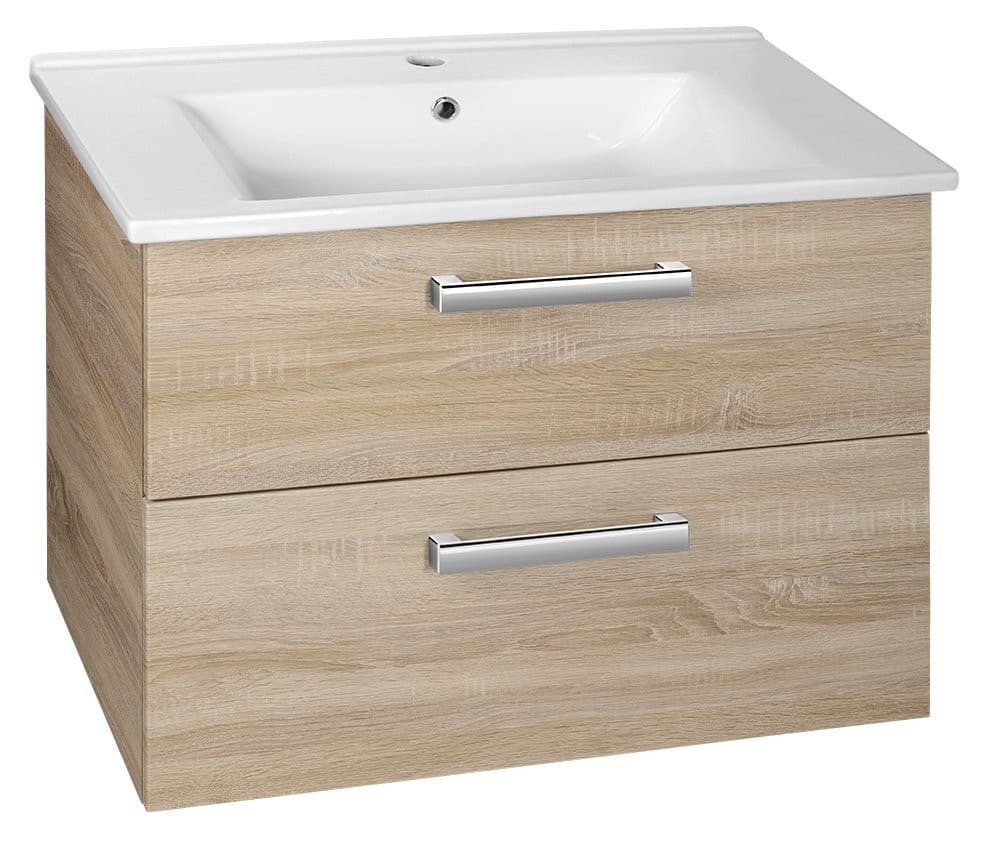 VEGA szafka umywalkowa 72x57,6x43,8cm, 2 szuflady, dąb platin